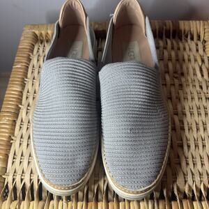 UGG Sammy Women's sz 11 shoes Rib Knit Casual Sneakers silver